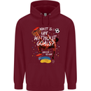 Life Without Goal Football Quote Funny Mens 80% Cotton Hoodie Maroon