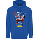 Life Without Goal Football Quote Funny Mens 80% Cotton Hoodie Royal Blue