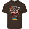 Life Without Goal Football Quote Funny Mens Cotton T-Shirt Tee Top Dark Chocolate