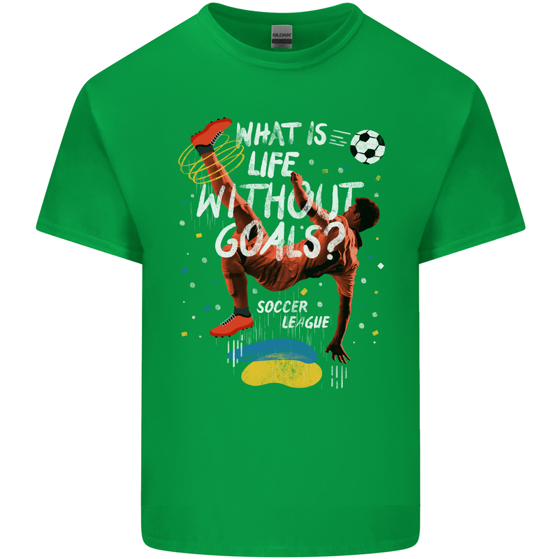 Life Without Goal Football Quote Funny Mens Cotton T-Shirt Tee Top Irish Green