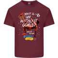 Life Without Goal Football Quote Funny Mens Cotton T-Shirt Tee Top Maroon