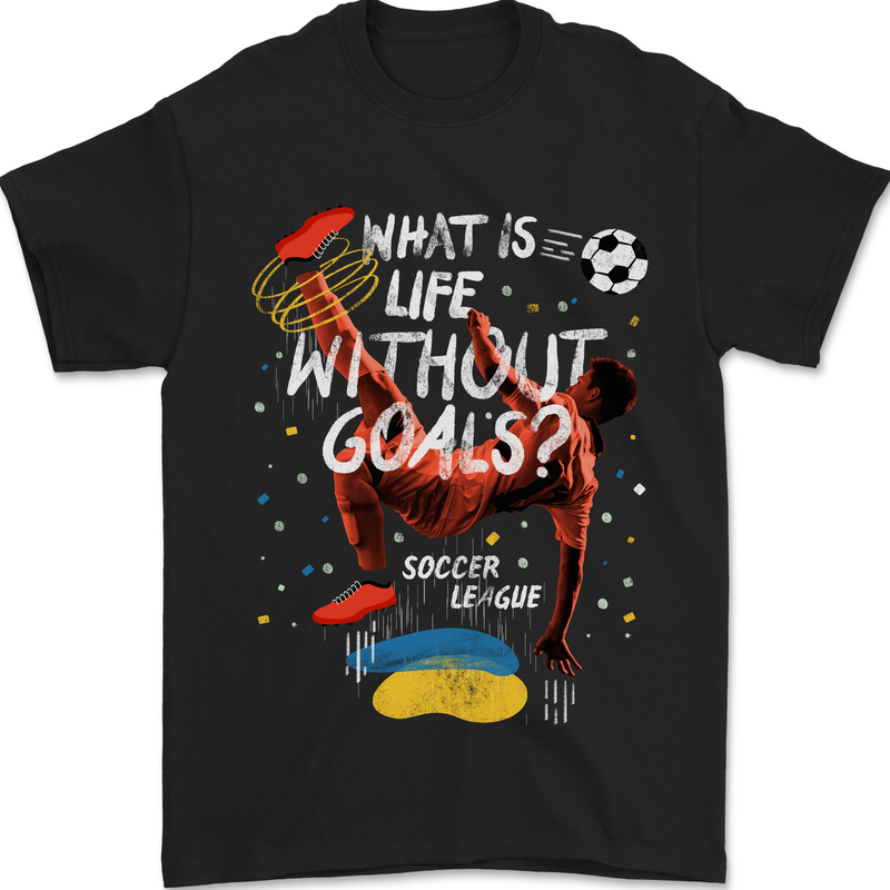 Life Without Goal Football Quote Funny Mens T-Shirt 100% Cotton Black