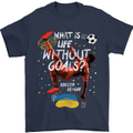 Life Without Goal Football Quote Funny Mens T-Shirt 100% Cotton Navy Blue
