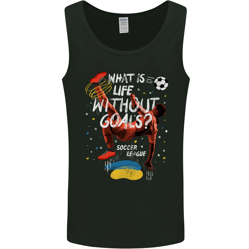 Life Without Goal Football Quote Funny Mens Vest Tank Top Black