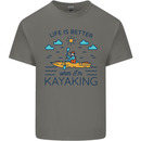 Life is Better When I'm Kayaking Funny Kayak Mens Cotton T-Shirt Tee Top Charcoal