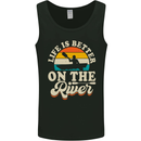 Life is Better on the River Kayak Kayaking Canoe Mens Vest Tank Top Black