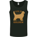 Life is Golden Retriever Dog Mens Vest Tank Top Black
