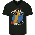 Life is Short Chihuahua Dog Mens V-Neck Cotton T-Shirt Black
