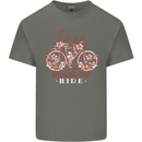 Life is a Beautiful Ride Cycling Bicycle Mens Cotton T-Shirt Tee Top Charcoal