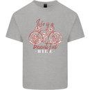 Life is a Beautiful Ride Cycling Bicycle Mens Cotton T-Shirt Tee Top Sports Grey