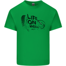 Life on Wheels Biker Motorbike Motorcycle Bikie Mens Cotton T-Shirt Tee Top Irish Green