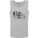 Life on Wheels Biker Motorbike Motorcycle Bikie Mens Vest Tank Top Sports Grey