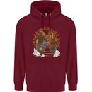 Like Father Son Biker Motorcycle Motorbike Mens 80% Cotton Hoodie Maroon