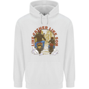 Like Father Son Biker Motorcycle Motorbike Mens 80% Cotton Hoodie White
