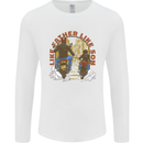 Like Father Son Biker Motorcycle Motorbike Mens Long Sleeve T-Shirt White