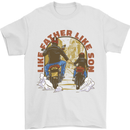 Like Father Son Biker Motorcycle Motorbike Mens T-Shirt 100% Cotton White
