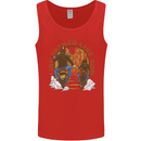 Like Father Son Biker Motorcycle Motorbike Mens Vest Tank Top Red