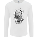 Lion Ripping Through the Fabric Mens Long Sleeve T-Shirt White