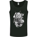 Lion Ripping Through the Fabric Mens Vest Tank Top Black