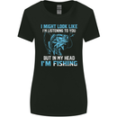 Listening to You Funny Fishing Fisherman Womens Wider Cut T-Shirt Black