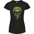 Live Fast Die Young Biker Skull Motorcycle Womens Petite Cut T-Shirt Black