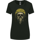 Live Fast Die Young Biker Skull Motorcycle Womens Wider Cut T-Shirt Black