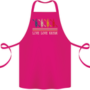 Live Love Kayak Retro Kayaking Design Cotton Apron 100% Organic Pink