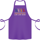 Live Love Kayak Retro Kayaking Design Cotton Apron 100% Organic Purple