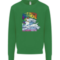 Live With Pride Unicorn Gay Pride Awareness LGBT Kids Sweatshirt Jumper Irish Green