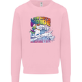Live With Pride Unicorn Gay Pride Awareness LGBT Kids Sweatshirt Jumper Light Pink