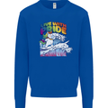 Live With Pride Unicorn Gay Pride Awareness LGBT Kids Sweatshirt Jumper Royal Blue