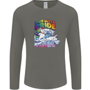 Live With Pride Unicorn Gay Pride Awareness LGBT Mens Long Sleeve T-Shirt Charcoal