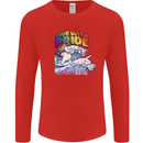 Live With Pride Unicorn Gay Pride Awareness LGBT Mens Long Sleeve T-Shirt Red