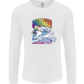 Live With Pride Unicorn Gay Pride Awareness LGBT Mens Long Sleeve T-Shirt White