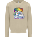 Live With Pride Unicorn Gay Pride Awareness LGBT Mens Sweatshirt Jumper Sand