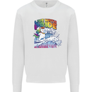 Live With Pride Unicorn Gay Pride Awareness LGBT Mens Sweatshirt Jumper White