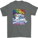 Live With Pride Unicorn Gay Pride Awareness LGBT Mens T-Shirt 100% Cotton Charcoal