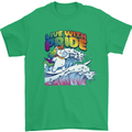 Live With Pride Unicorn Gay Pride Awareness LGBT Mens T-Shirt 100% Cotton Irish Green