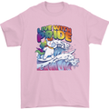 Live With Pride Unicorn Gay Pride Awareness LGBT Mens T-Shirt 100% Cotton Light Pink