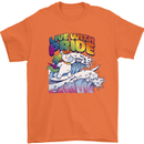 Live With Pride Unicorn Gay Pride Awareness LGBT Mens T-Shirt 100% Cotton Orange