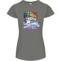 Live With Pride Unicorn Gay Pride Awareness LGBT Womens Petite Cut T-Shirt Charcoal