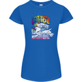 Live With Pride Unicorn Gay Pride Awareness LGBT Womens Petite Cut T-Shirt Royal Blue