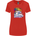Live With Pride Unicorn Gay Pride Awareness LGBT Womens Wider Cut T-Shirt Red