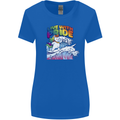 Live With Pride Unicorn Gay Pride Awareness LGBT Womens Wider Cut T-Shirt Royal Blue