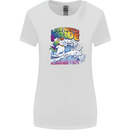 Live With Pride Unicorn Gay Pride Awareness LGBT Womens Wider Cut T-Shirt White