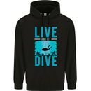 Live & Let Dive Funny Scuba Diving Diver Childrens Kids Hoodie Black