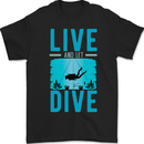 Live & Let Dive Funny Scuba Diving Diver Mens Gildan Cotton T-Shirt Black