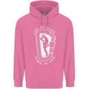 Live to Climb Rock Climbing Climber Childrens Kids Hoodie Azalea