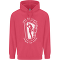 Live to Climb Rock Climbing Climber Childrens Kids Hoodie Heliconia