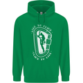 Live to Climb Rock Climbing Climber Childrens Kids Hoodie Irish Green